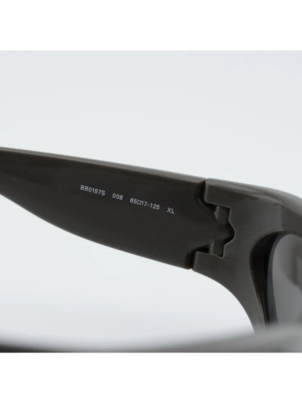 Balenciaga BB0157S 008 Sport Sunglasses Grey Geometric Frame, Grey Lenses